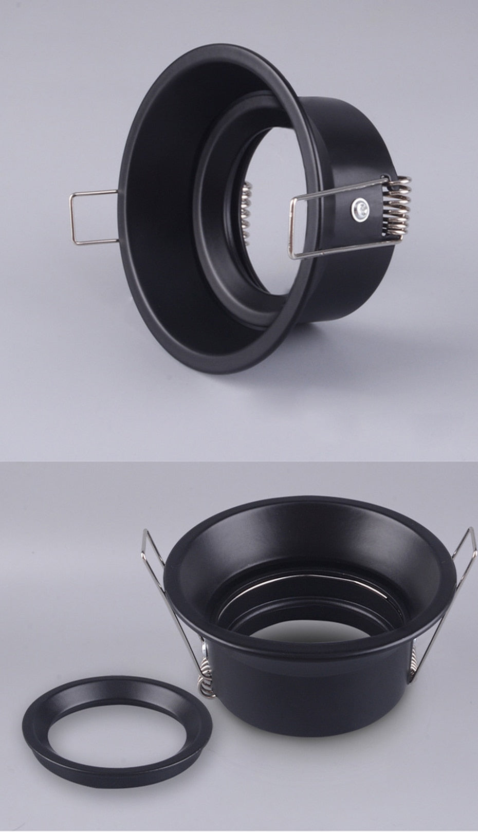 Anti-Glare Round/Square MR16/GU10 Housing Led Spot Light Bulb Holder Recessed Light Fixtures Downlight Frame