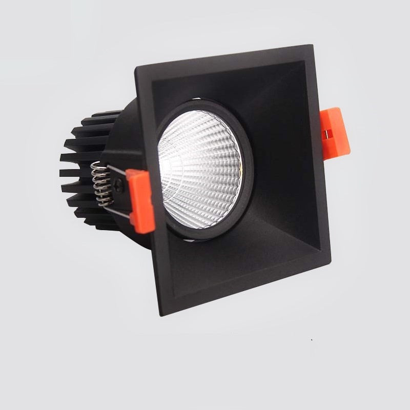 Dimmable Anti-Glare Recessed LED Downlights 7W 10W 12W COB LED Ceiling AC85~265V LED Ceiling Lamps Indoor Lighting