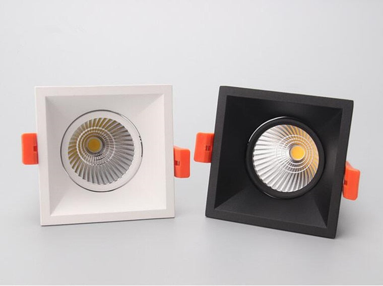 Dimmable Anti-Glare Recessed LED Downlights 7W 10W 12W COB LED Ceiling AC85~265V LED Ceiling Lamps Indoor Lighting
