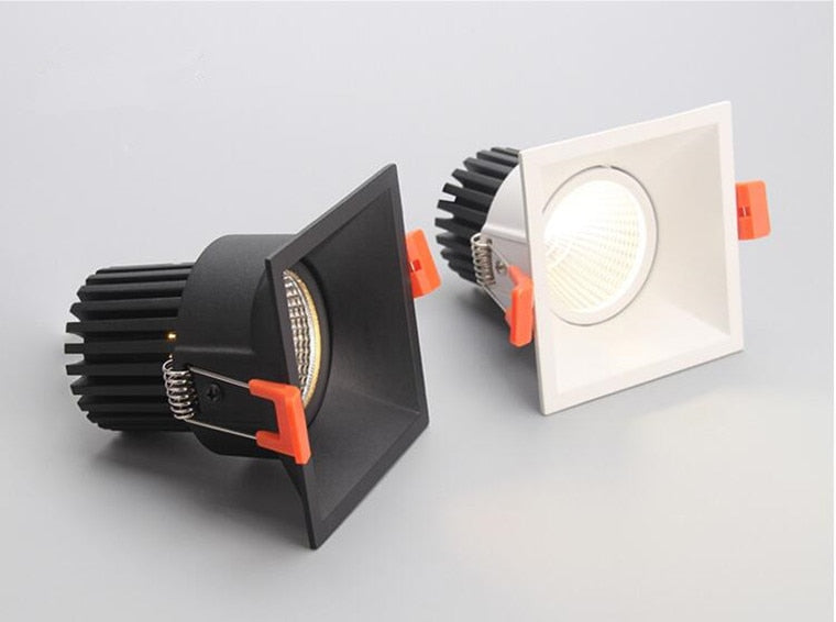 Dimmable Anti-Glare Recessed LED Downlights 7W 10W 12W COB LED Ceiling AC85~265V LED Ceiling Lamps Indoor Lighting