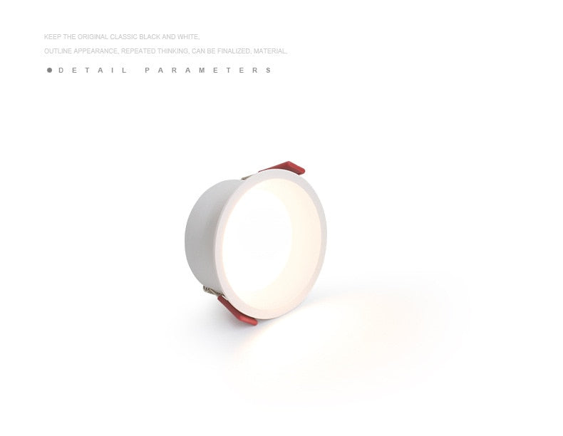 Recessed Round LED Dimmable Anti-Glare Downlight 5W/7W/9W/12W/15W Ceiling light AC85~265V Background Lamp Indoor Lighting