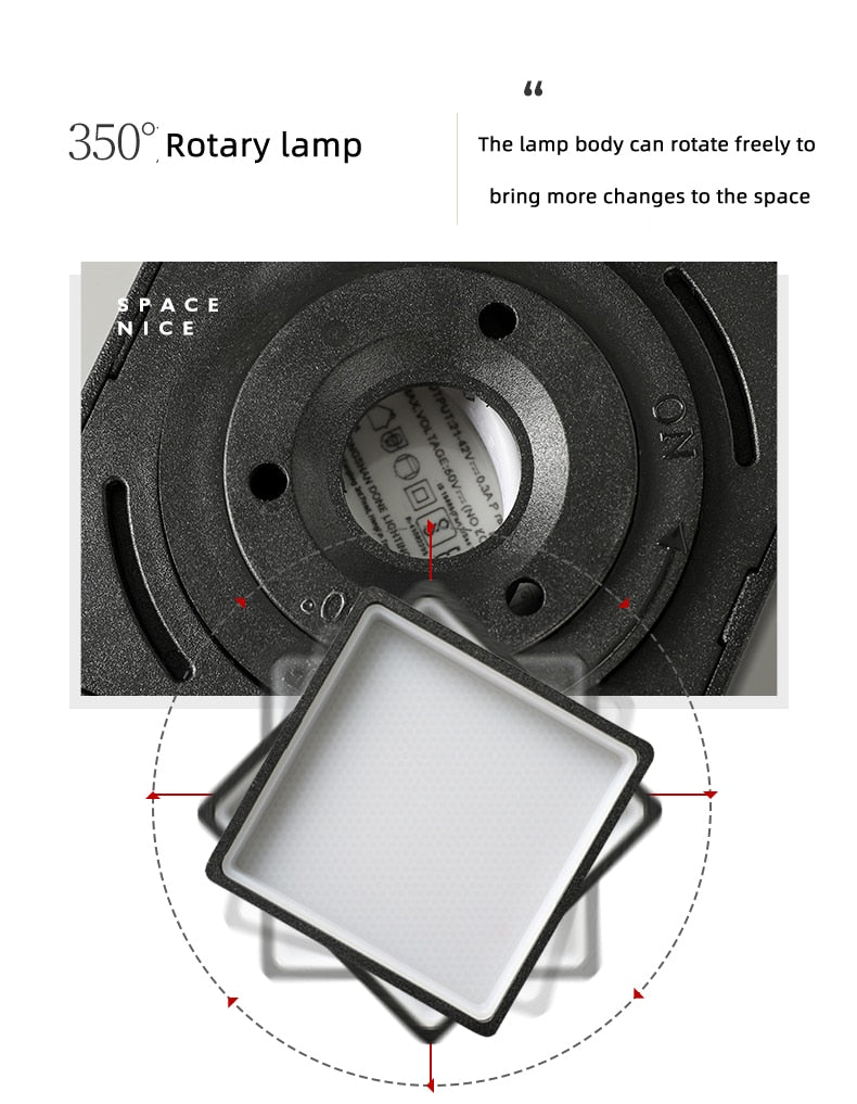 Square Surface Mounted LED Downlights 7W 14W LED Ceiling Lamp Spot Lights AC85- 265V indoor lighting