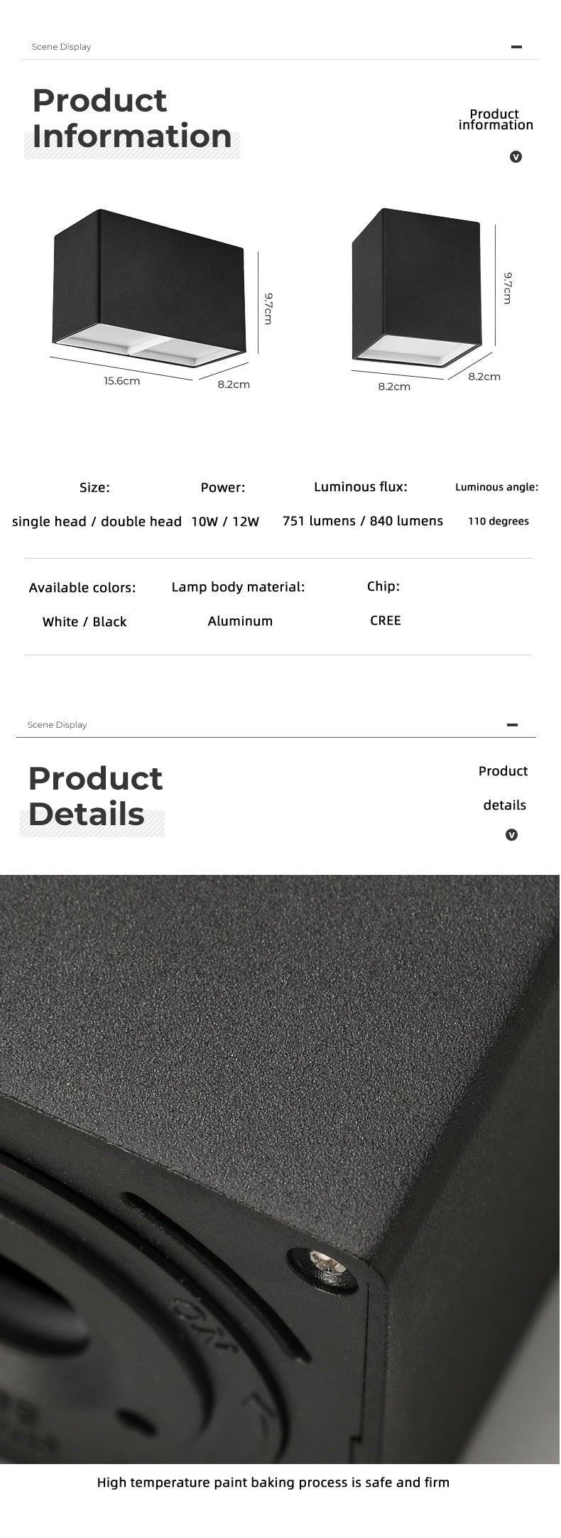 Square Surface Mounted LED Downlights 7W 14W LED Ceiling Lamp Spot Lights AC85- 265V indoor lighting