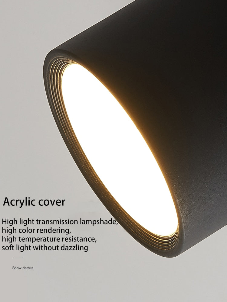 Led Surface Mounted Ceiling Downlight Aluminum 5W 9W 12W Spot Light for Foyer Living Room AC 90-260V Indoor Lighting