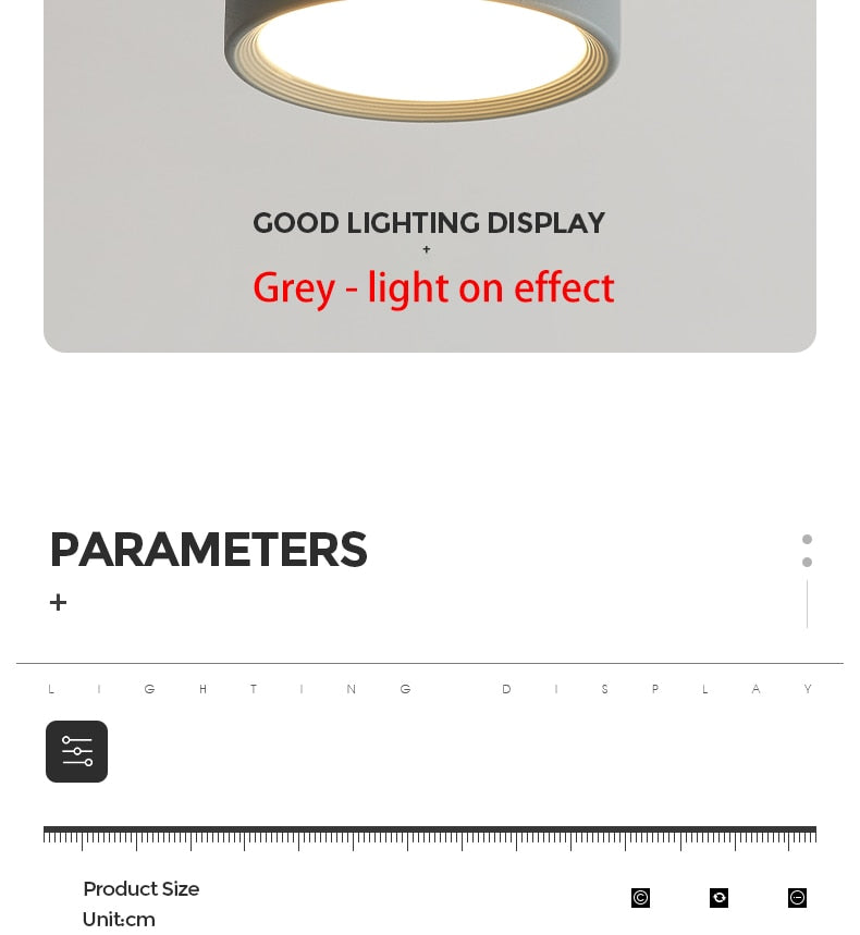 Led Surface Mounted Ceiling Downlight Aluminum 5W 9W 12W Spot Light for Foyer Living Room AC 90-260V Indoor Lighting