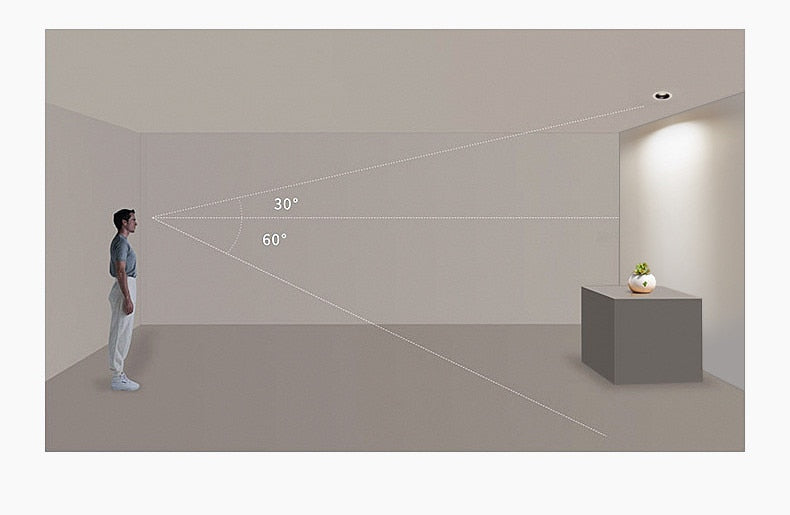 Downlight led ceiling light embedded anti-glare spotlight led villa luxury high-end club cob project spotlight