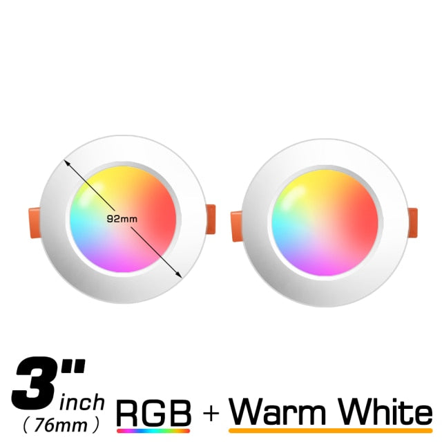 LED Downlights Bluetooth Ceiling Lamp 7W LED Spot Light AC90V-240V Recessed Round RGB Light Timed Dimmable bathroom bedroom
