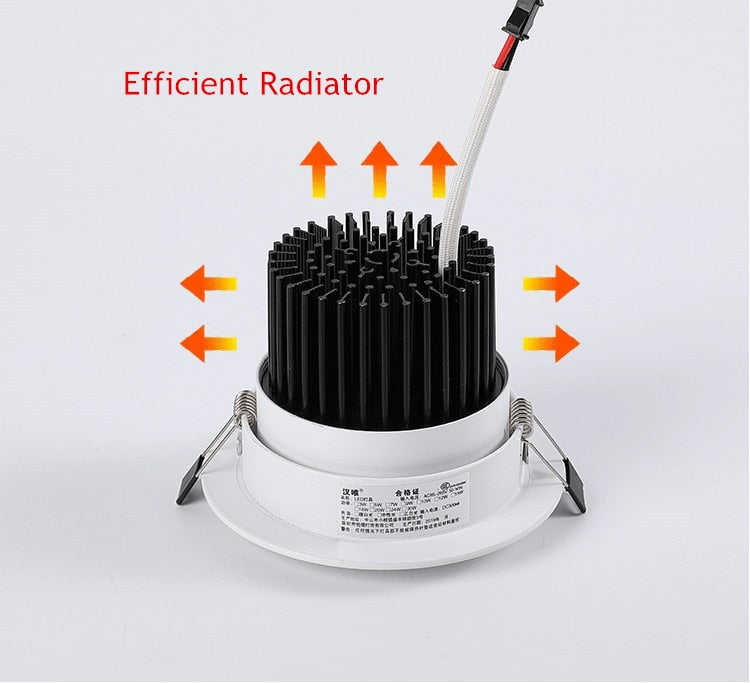 LED downlight LED super bright dimmable embedded Lez light COB 3W 5W 7W 12W 15W 20W led spotlight decoration LED ceiling light AC