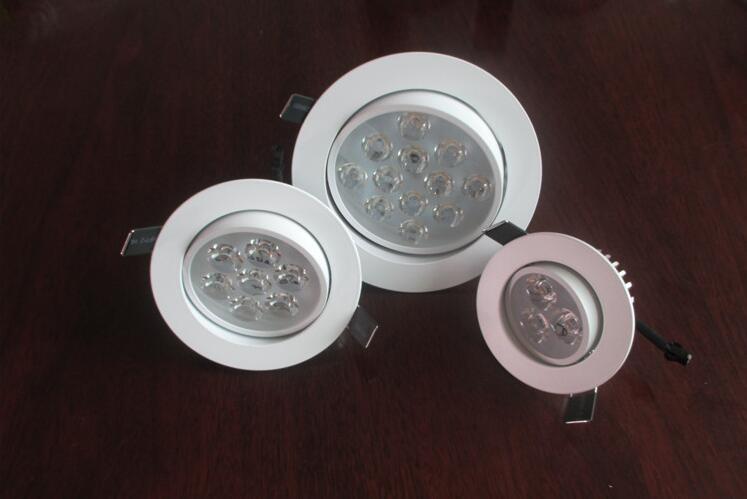 9W 12W LED Downlight Dimmable Warm White Nature White Pure White Recessed LED Lamp Spot Light AC85-265V