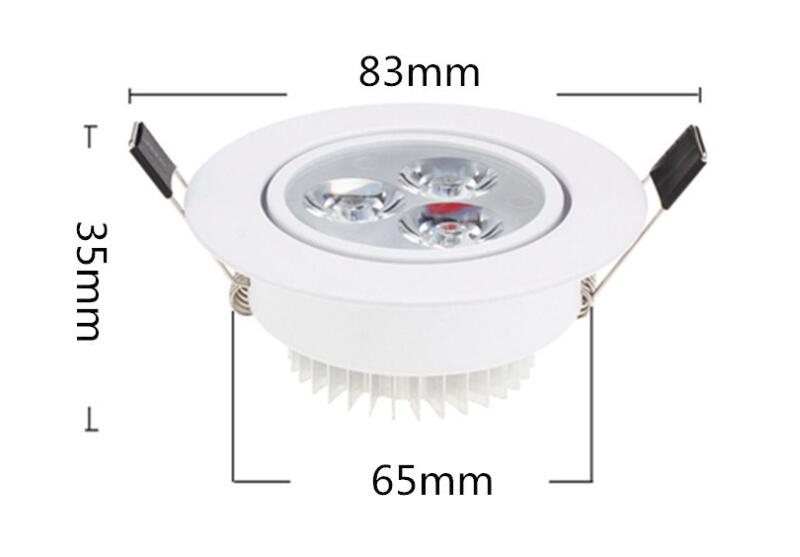9W 12W LED Downlight Dimmable Warm White Nature White Pure White Recessed LED Lamp Spot Light AC85-265V