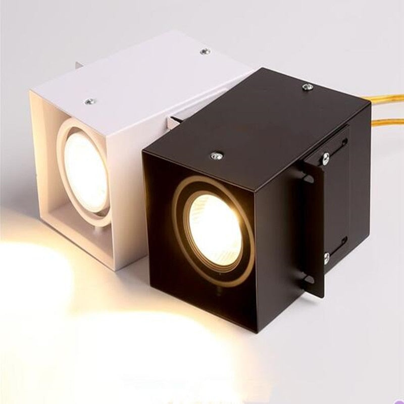 Square Surface Mounted Dimmable COB LED Downlights 10W 20W LED Ceiling Spot Lights AC85~265V LED Ceiling Lamps Indoor Lighting