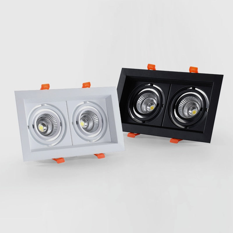 Square Dimmable Recessed COB LED Downlights 10W 20W 30W LED Ceiling Lamps AC85~265V LED Ceiling Spot Lights Indoor Lighting