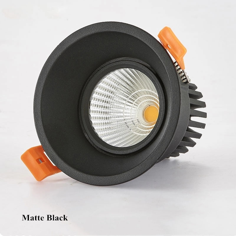 Dimmable LED Downlight 7W 10W 12W 85-265V COB LED DownLights Dimmable COB Spot Recessed Down light Light Bulb white body
