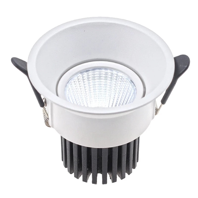 Dimmable LED Downlight 7W 10W 12W 85-265V COB LED DownLights Dimmable COB Spot Recessed Down light Light Bulb white body