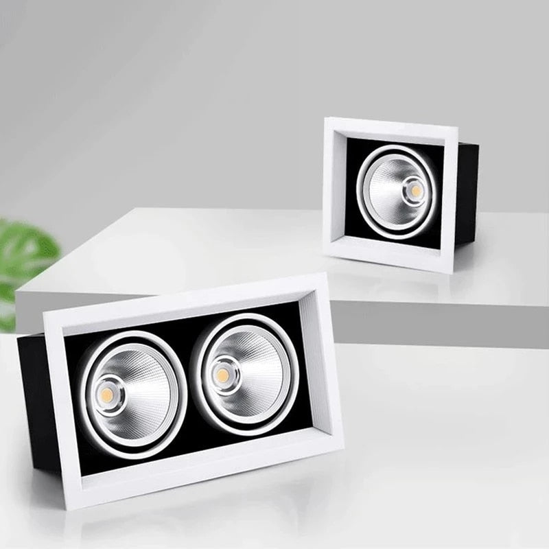 Dimmable Square Recessed Cob Led Downlights 15w 30W 45W Ceiling Lamps AC220V 90-260V Ceiling Square Light For Bedroom Hotel Room