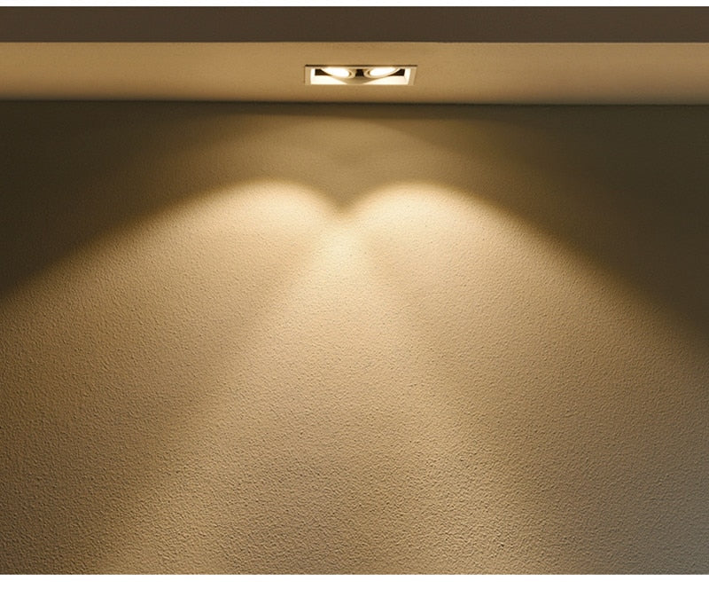 Dimmable Square Recessed Cob Led Downlights 15w 30W 45W Ceiling Lamps AC220V 90-260V Ceiling Square Light For Bedroom Hotel Room