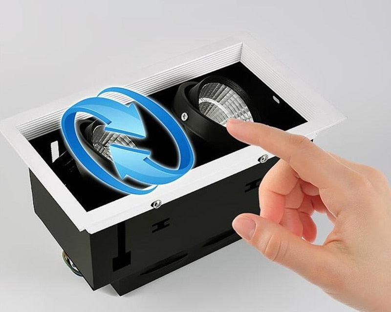 Dimmable Square Recessed Cob Led Downlights 15w 30W 45W Ceiling Lamps AC220V 90-260V Ceiling Square Light For Bedroom Hotel Room