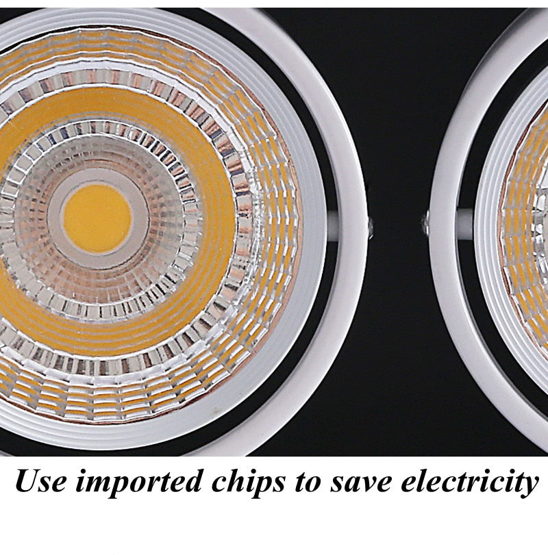 Dimmable Square Recessed Cob Led Downlights 15w 30W 45W Ceiling Lamps AC220V 90-260V Ceiling Square Light For Bedroom Hotel Room