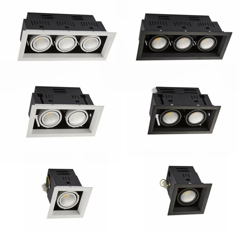 Dimmable COB Led Downlight Light Ceiling Spot Light 10W 20W 30W AC85-265V White/Black Ceiling Recessed Lights Indoor Lighting