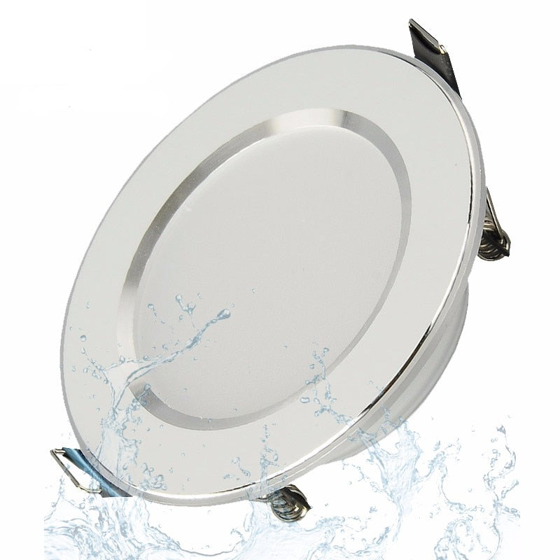 5W 7W 9W Waterproof LED Downlight Dimmable Warm White Cold White 3 Color Recessed LED Lamp Spot Light AC220V