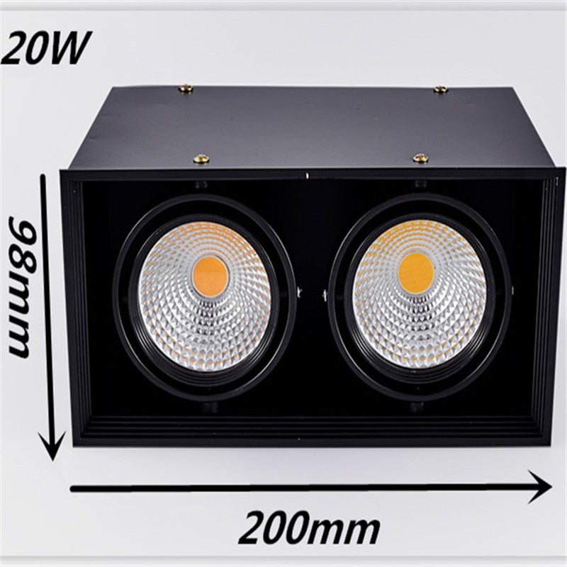 Dimmable Surface Mounted Aluminum LED Downlights 10W 20W Epistar Chip COB Ceiling Spot Lights AC85~265V Background Lamps