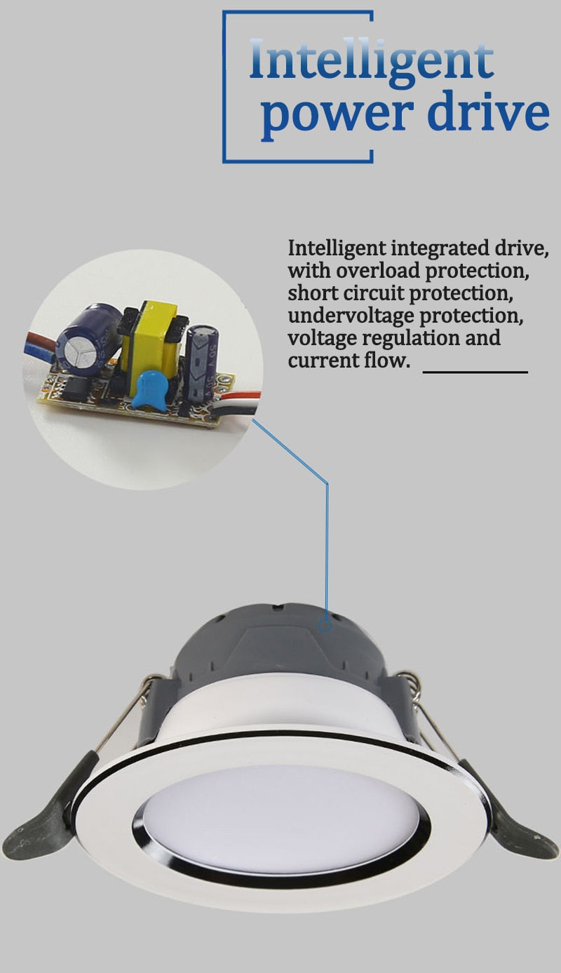 Pocketman 5/10/20 Pcs LED Downlight 5W 5-color styles Thin Ceiling Light 3 Colors Dimmable LED Recessed Downlight LED Driver