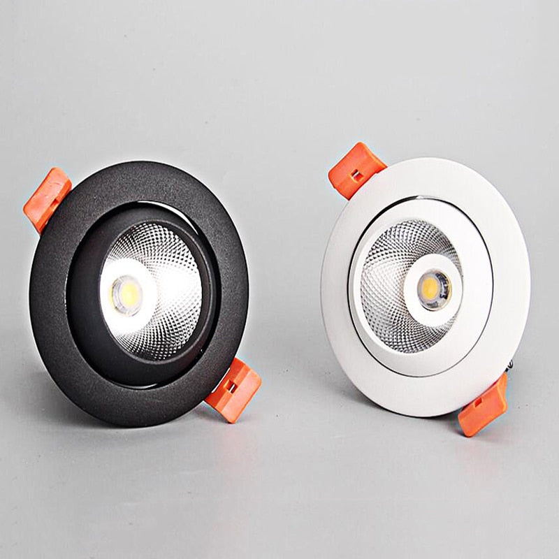 Dimmable Anti Glare Recessed COB LED Downlights 9W 12W 15W LED Ceiling Spot Lights AC85-265V LED Ceiling Lamps Indoor Lighting