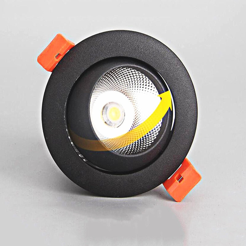 Dimmable Anti Glare Recessed COB LED Downlights 9W 12W 15W LED Ceiling Spot Lights AC85-265V LED Ceiling Lamps Indoor Lighting