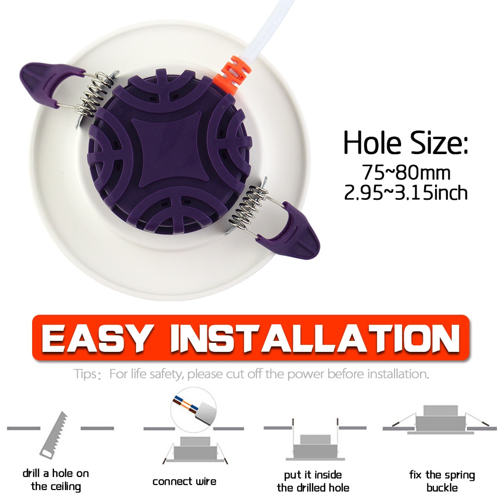 Dimmable LED downlight 220v/110v recessed ceiling light spotlight 10pcs/lots 7w Spotlight