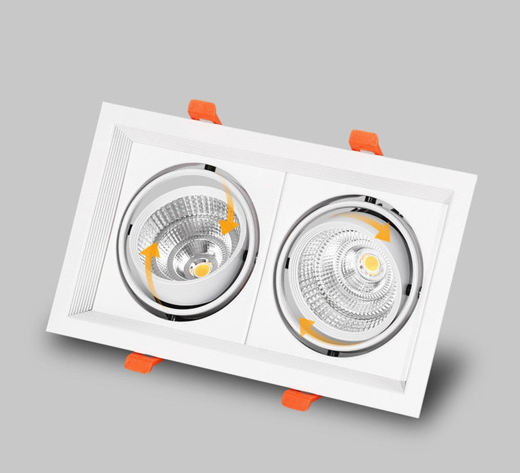 Square Recessed Dimmable COB LED Downlights 10W 20W 30W LED Ceiling Spot Lights AC85-265V LED Ceiling Lamps Indoor Lighting