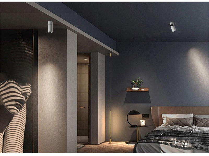 Dimmable Folding Rotating LED Downlights Epistar Chip 7W 10W 12W 15W 18W COB Ceiling Spot Lights AC85-265V Background Lamps