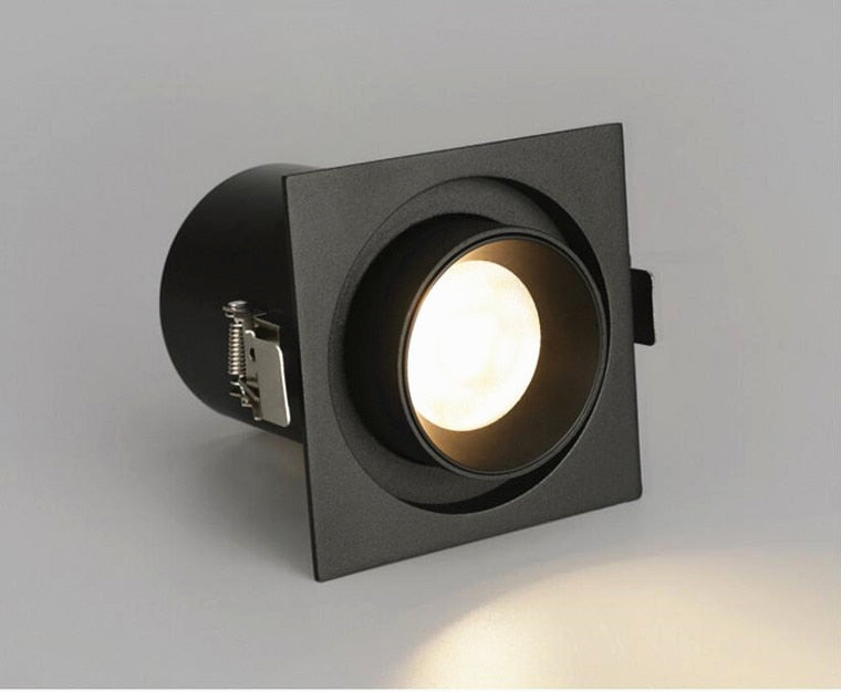 Dimmable Recessed Retractable Rotating COB LED Downlights 9W 12W 15W 24W 30W AC110-240V LED Ceiling Spot Lights Indoor Lighting