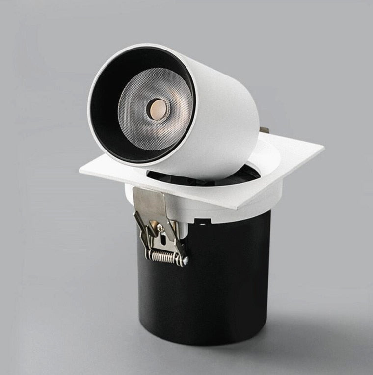 Dimmable Recessed Retractable Rotating COB LED Downlights 9W 12W 15W 24W 30W AC110-240V LED Ceiling Spot Lights Indoor Lighting