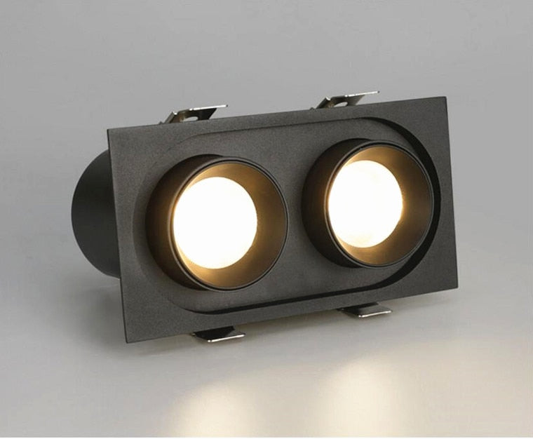 Dimmable Recessed Retractable Rotating COB LED Downlights 9W 12W 15W 24W 30W AC110-240V LED Ceiling Spot Lights Indoor Lighting