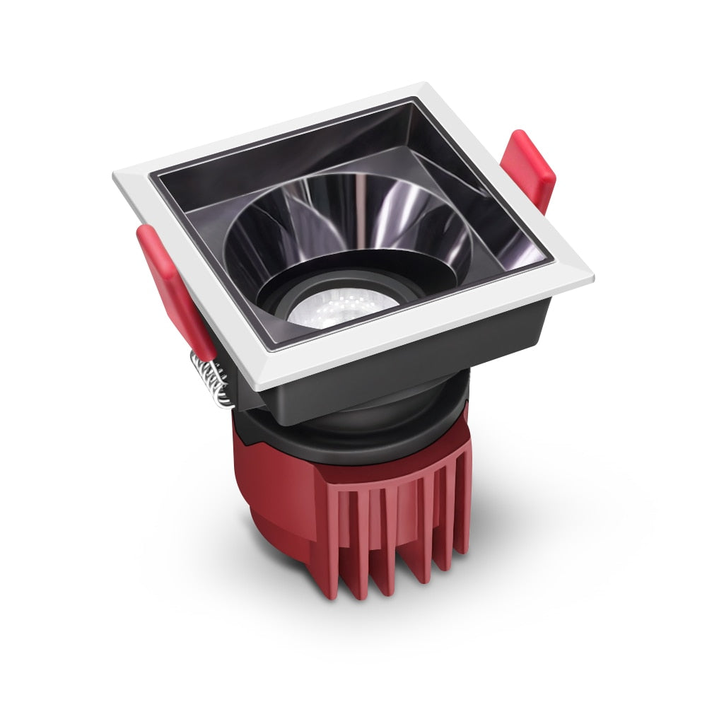 Recessed Ceiling Led Light Square Anti-glare Led Downlight Spot Light 7W 12W 15W Dimmable Living Room Bedroom Corridor Lighting