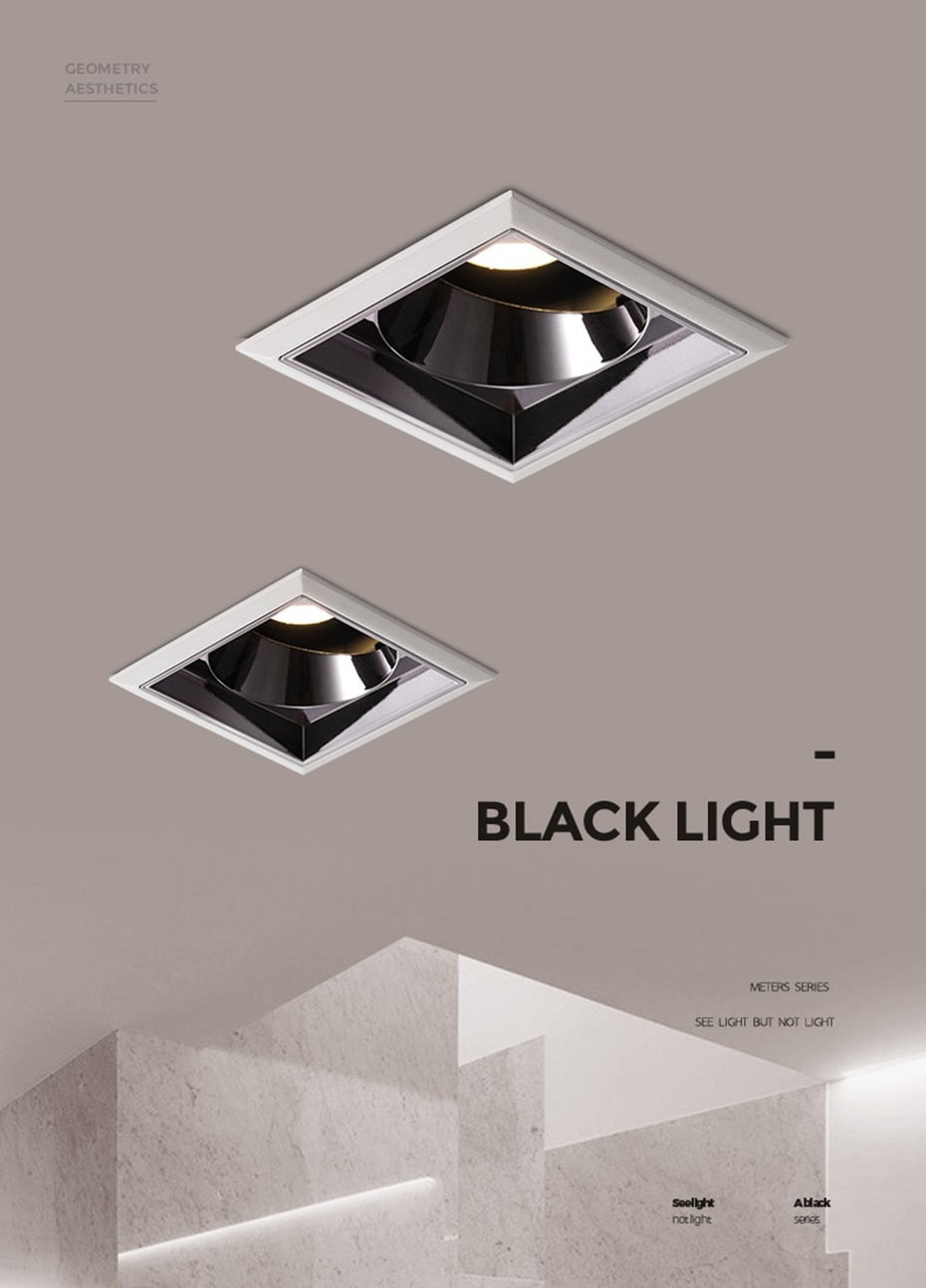 Recessed Ceiling Led Light Square Anti-glare Led Downlight Spot Light 7W 12W 15W Dimmable Living Room Bedroom Corridor Lighting