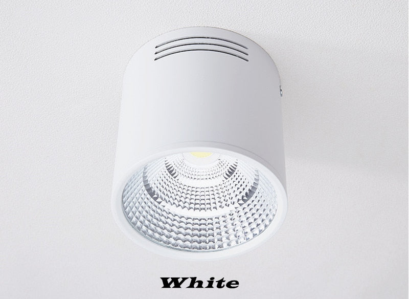 Dimmable Surface mounted COB LED Downlight 7W 9W 12W 15W 20W Ceiling Spot Light AC85-265V LED Ceiling Lamp Indoor Lighting