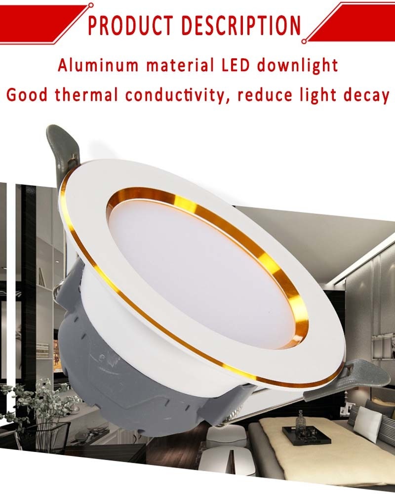Downlight Ceiling spots Led lamp Down light Decoration bedroom LED lighting Room decoration hotel lighting AC220V built-in lamp