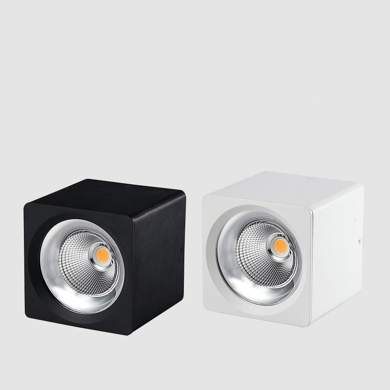 White Black Surface Mounted adjustment LED Dimmable Downlights 7W 9W 12W 15W 20W COB LED Ceiling lamp Spot Lights AC110-220V