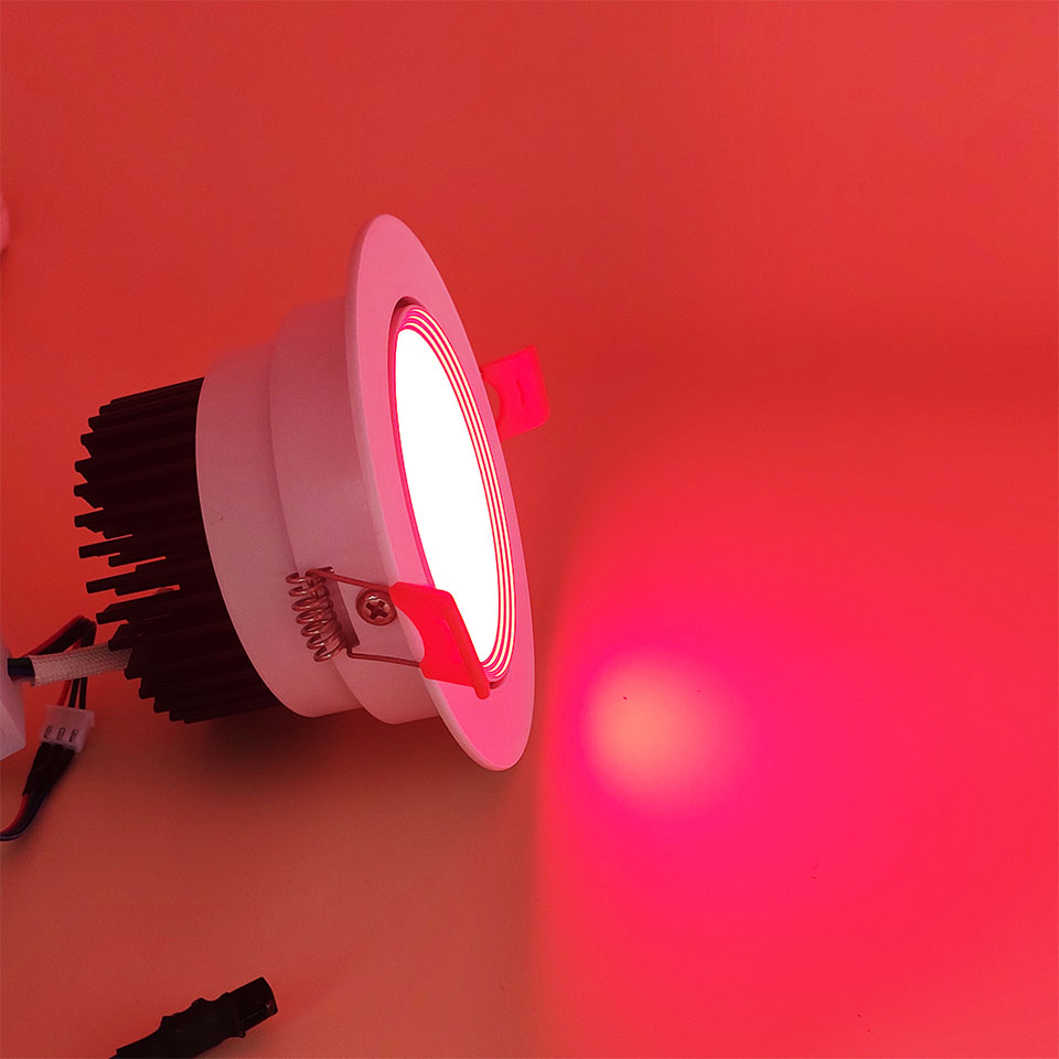 LED Ceiling Lamp Down Lights Color 4pc 3W 6W 9W RGB Changeable Recessed Downlight With Remote AC85-265V Dimmable RGB Spotlight