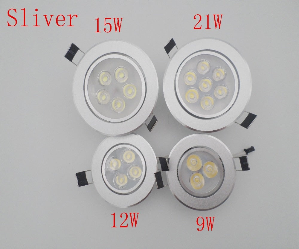 LED round Dimmable 10X Led downlight light Ceiling Spot Light 6w 9w 12w 15w 21w AC110-220V ceiling recessed Lights Indoor Light