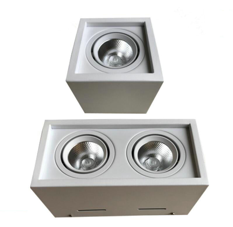 Energy saving Recessed Double LED Dimmable Downlight COB 7w 9w 12W 20W LED Spot light decoration Ceiling Lamp AC 110V 220V