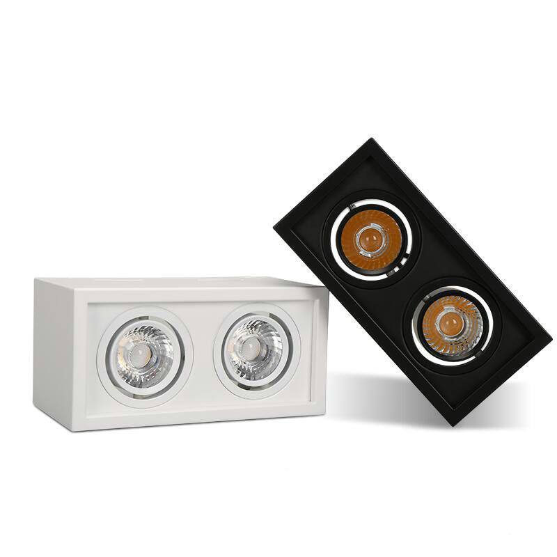 Energy saving Recessed Double LED Dimmable Downlight COB 7w 9w 12W 20W LED Spot light decoration Ceiling Lamp AC 110V 220V