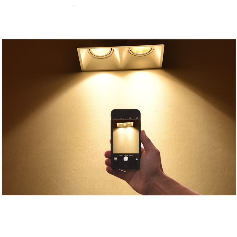 Square Recessed LED Downlight COB 10W 20W Ceiling Lamp Spotlight Dimmable AC 110V 220V For Indoor Lighting