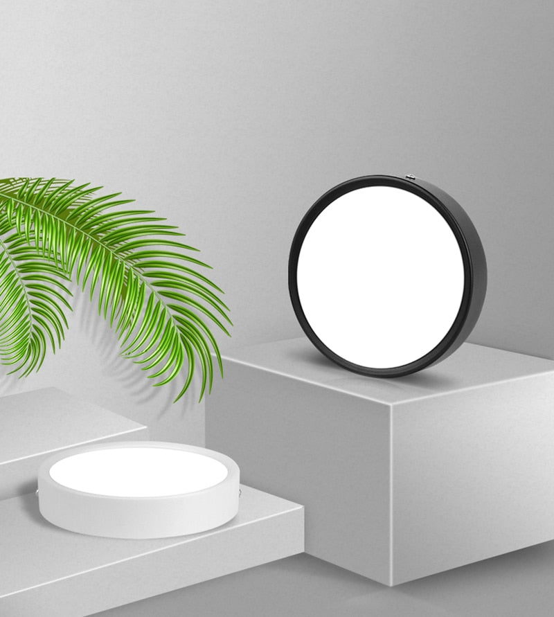 Black Surface Mounted LED Panel Light bulb Round Square 9w 12w 18w 24w LED Ceiling lamp Lights LED Downlight AC110v-220V