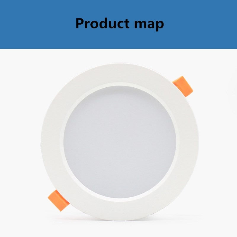 LED Recessed Downlights 3W 5W 7W 9W 12W 15W 20W 24W 30W Round Down Lamps Spotlight Indoor Ceiling Panel Lighting AC220V