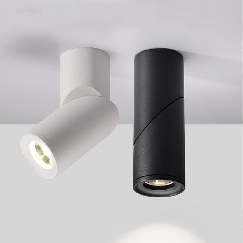 Dimmable Folding Rotating LED Downlights Epistar Chip 10W 15W 20W COB Surface Mounted Ceiling Lamps Spot Lights AC85-265V