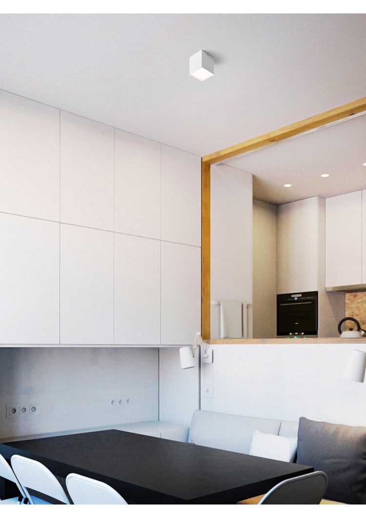 ACETIDE Surface Mounted Quare 9W - 30W LED Cube Ceiling Downlight for Room/Corridor/Hallway COB Spot light indoor lighting