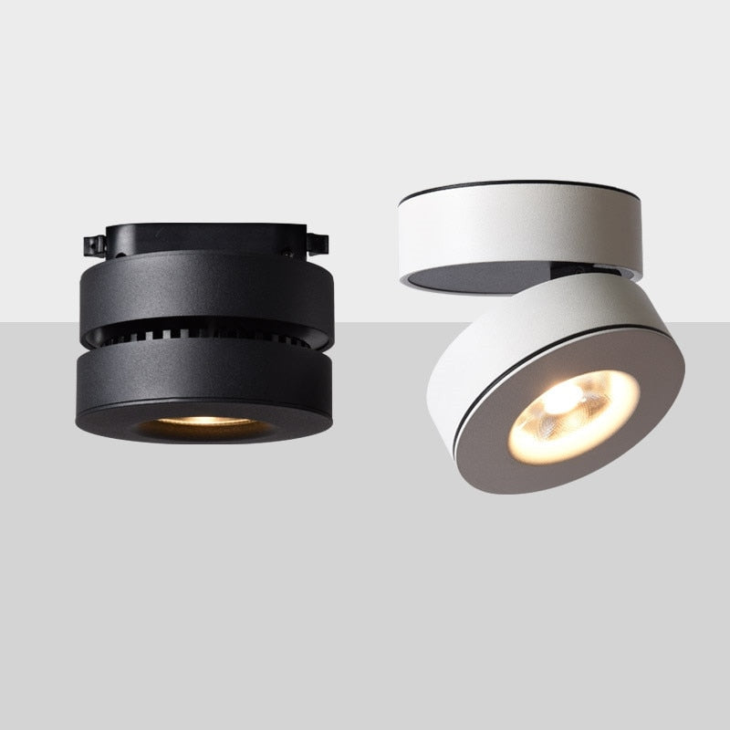 Dimmable Folding Rotating LED Downlight 10W 12W 15W 18W 20W COB LED Surface Mounted Ceiling Lamp Spot Light AC110-220V Indoor Light