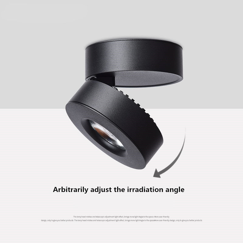 Dimmable Folding Rotating LED Downlight 10W 12W 15W 18W 20W COB LED Surface Mounted Ceiling Lamp Spot Light AC110-220V Indoor Light